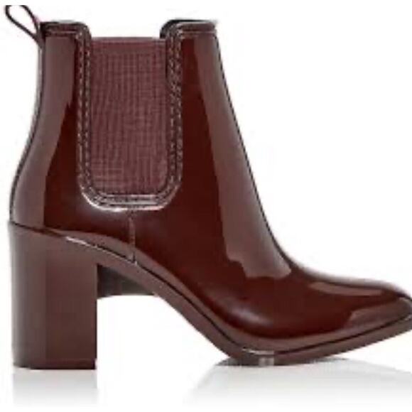 JEFFREY CAMPBELL Size 9 Hurricane Chelsea Waterproof Coffee Ankle Bootie New - Picture 4 of 10